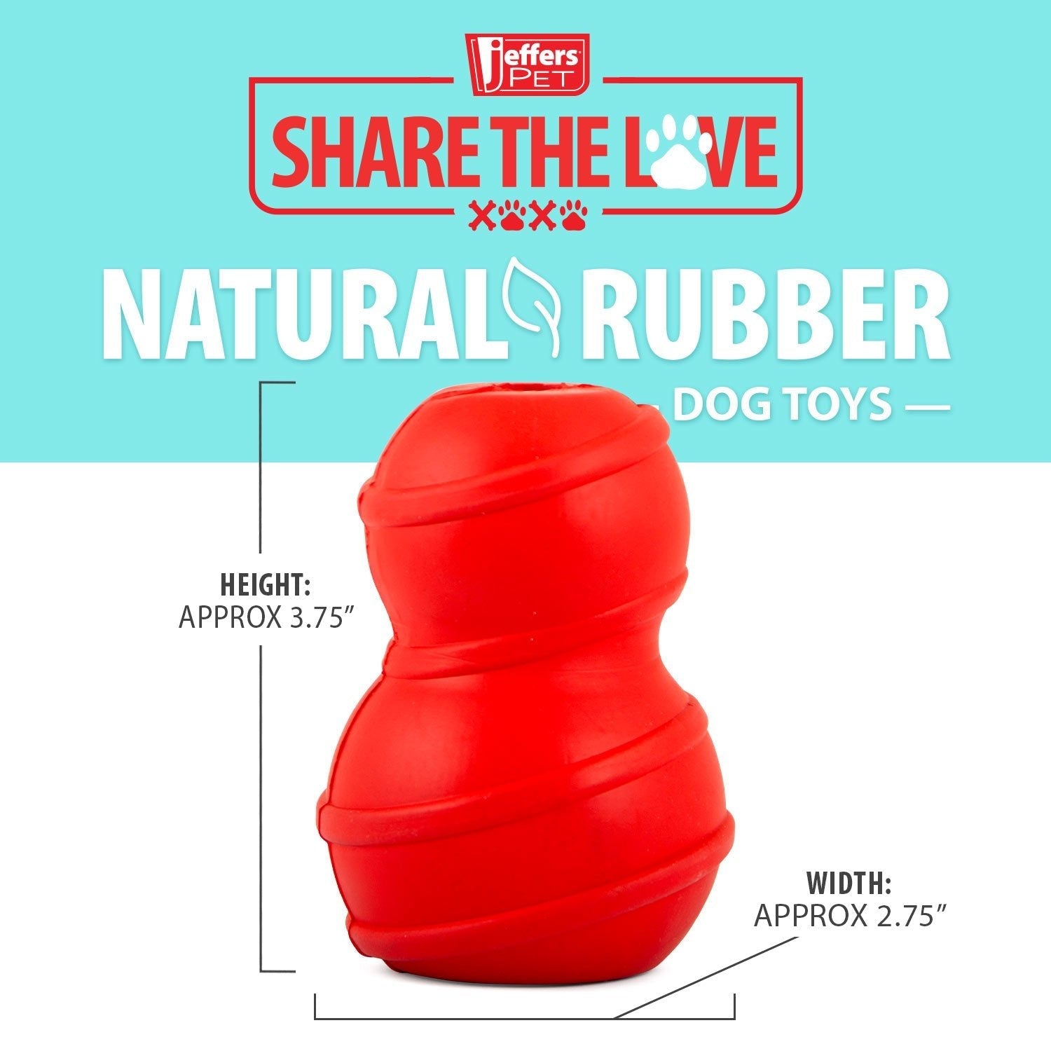 Jeffers Red Classic Stuffable Fetch & Chew Dog Toy