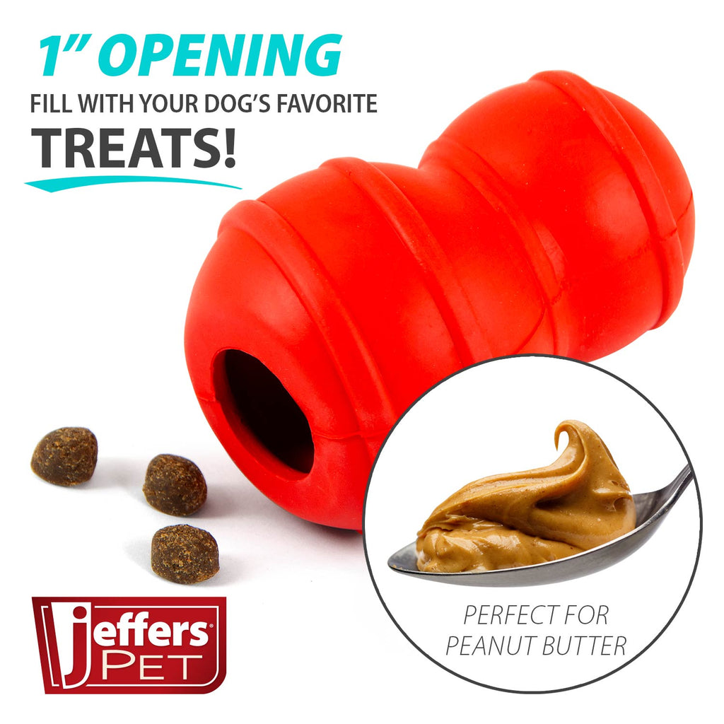 Jeffers Red Classic Stuffable Fetch & Chew Dog Toy