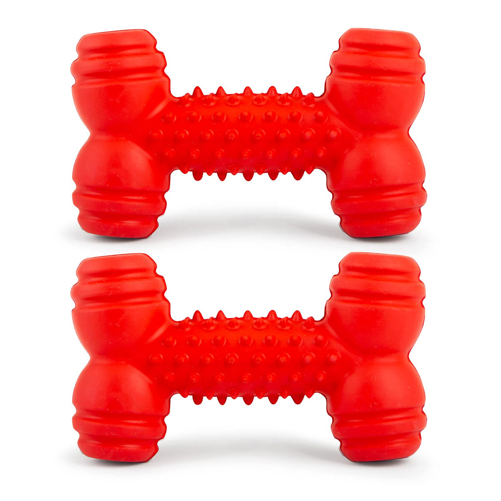 Jeffers Red Dental Bone Dog toy