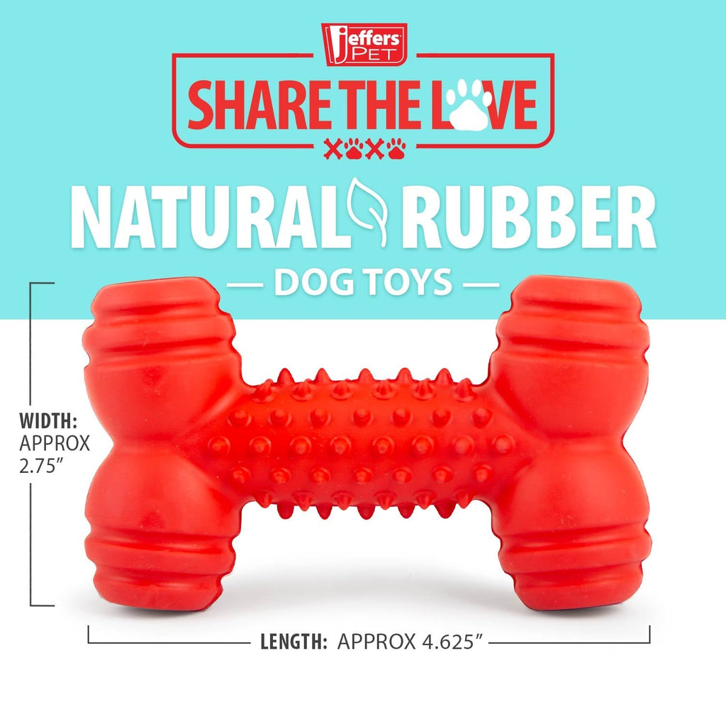Jeffers Red Dental Bone Dog toy