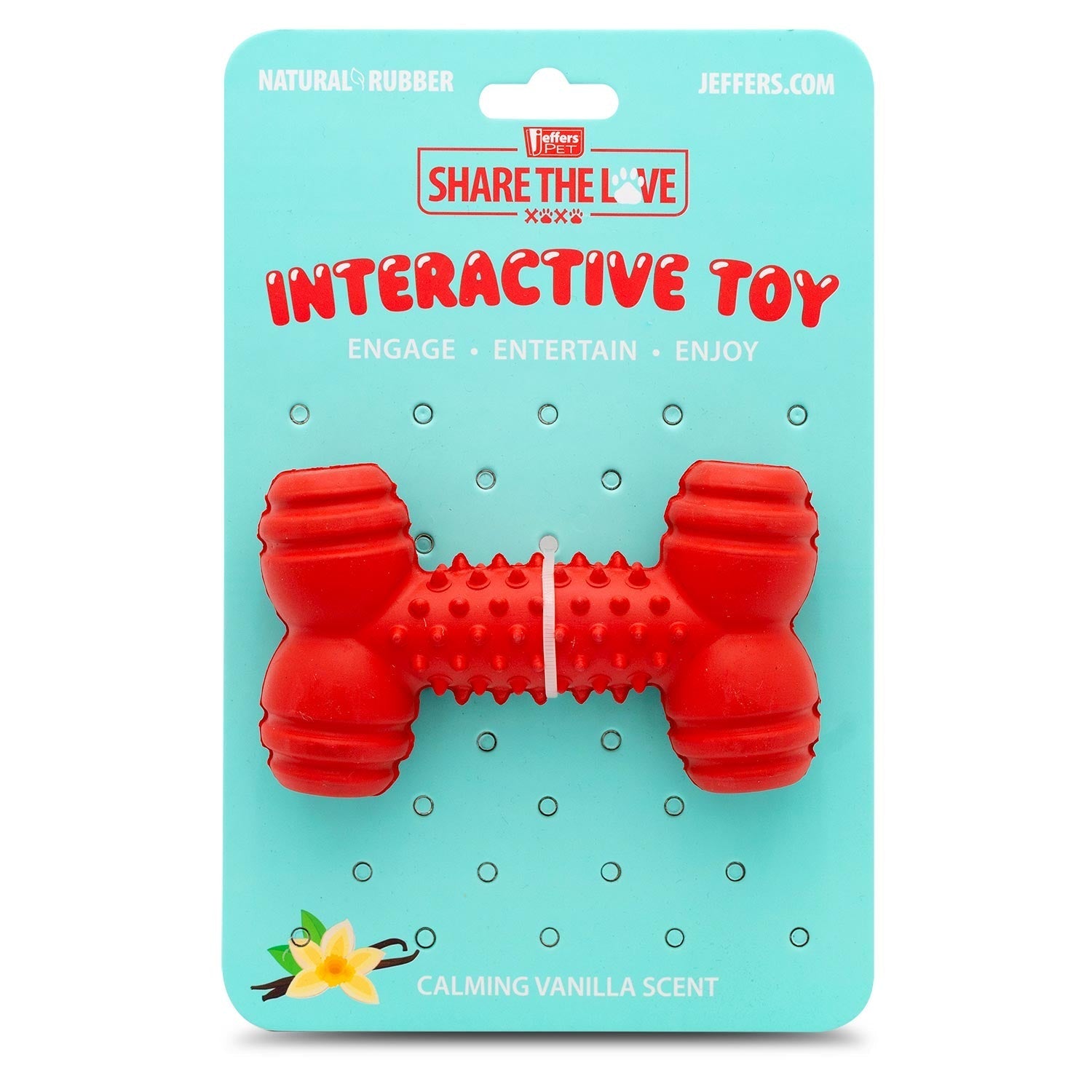 Jeffers Red Dental Bone Dog toy
