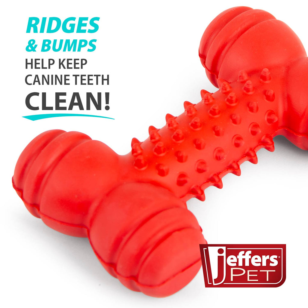 Jeffers Red Dental Bone Dog toy