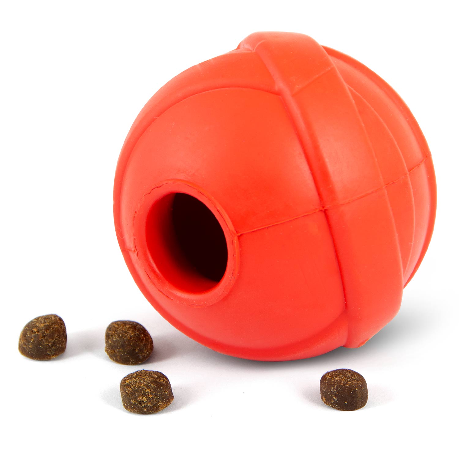 Jeffers Red Ball Treat Dispensing Dog Chew Toy