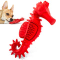 Jeffers Red Seahorse Natural Rubber Dog Chew Toy