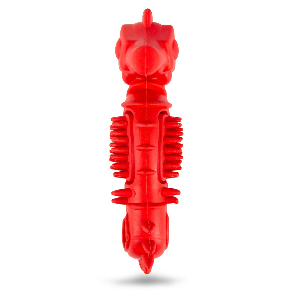 Jeffers Red Seahorse Natural Rubber Dog Chew Toy
