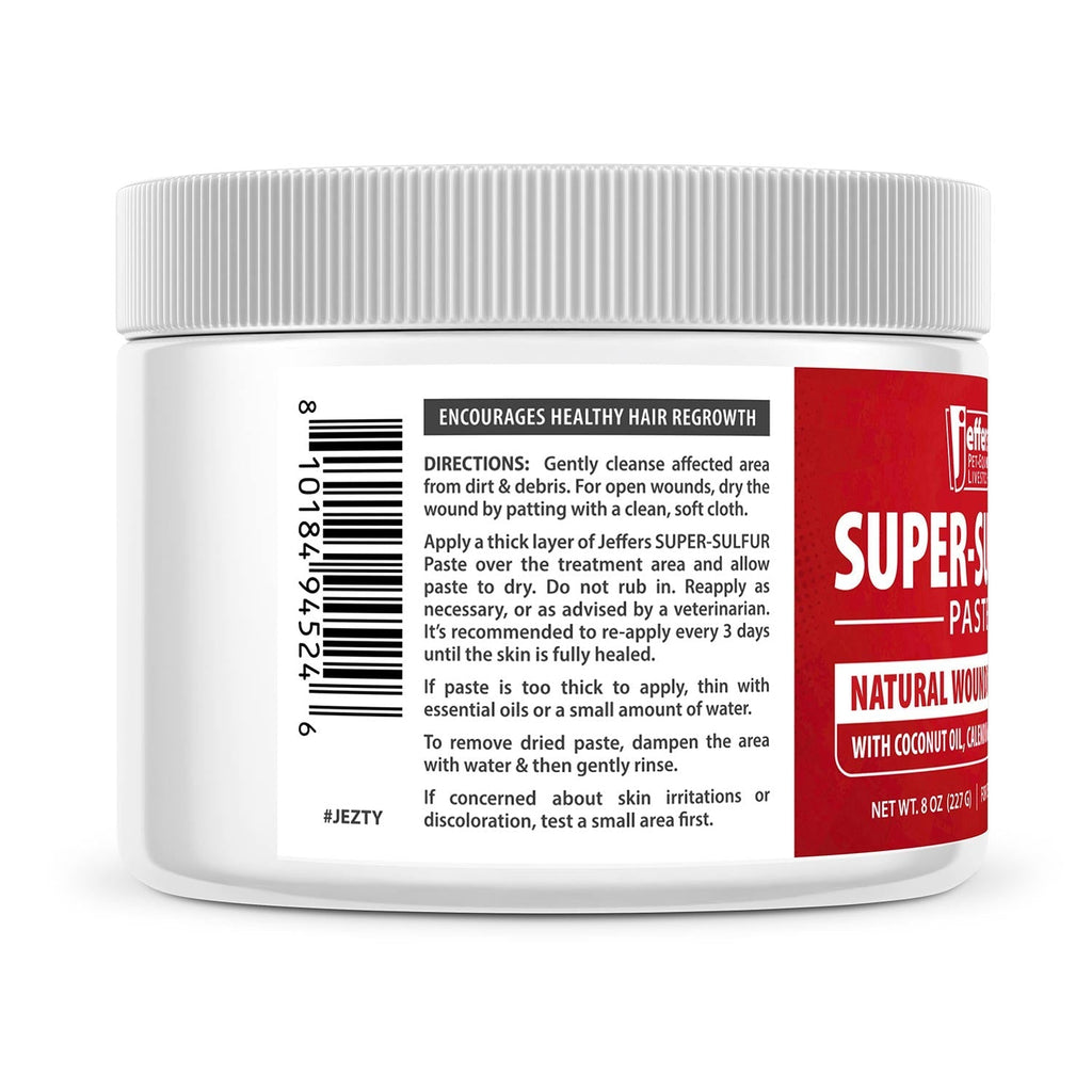 Jeffers Super-Sulfur Skin & Wound Healing Paste for Pets