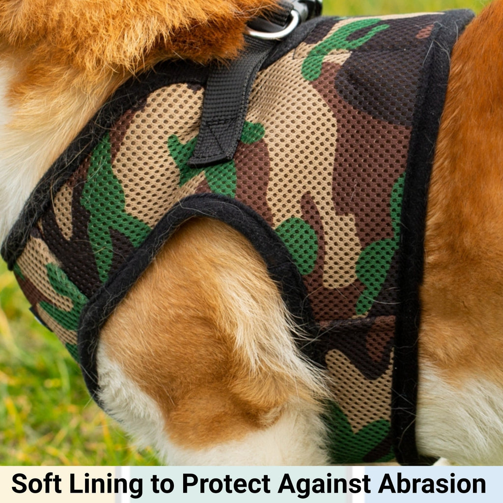 Mr. Peanut's PupTrek Soft Mesh Pet Harness with Matching Leash – Adjustable, Breathable, Choke-Free