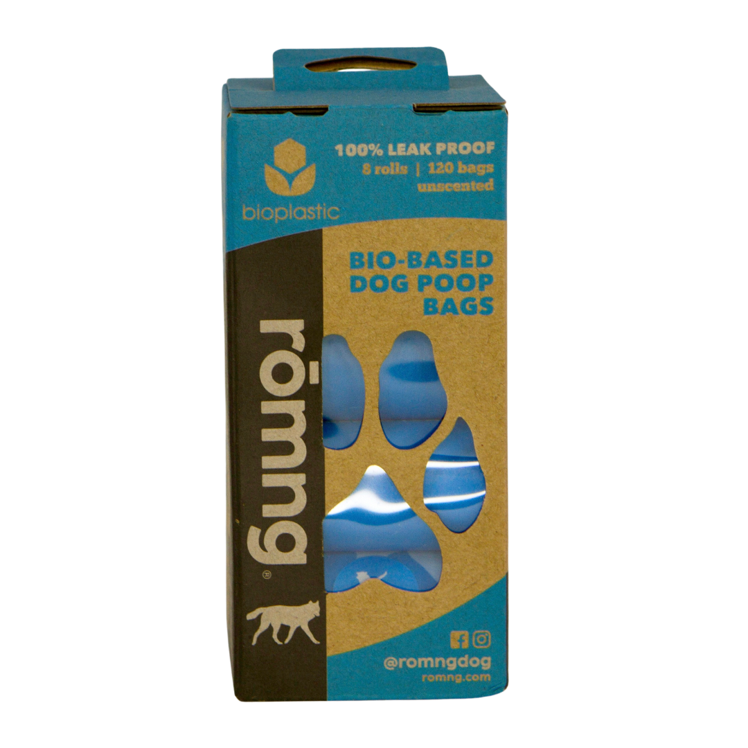 bio-based dog waste bags + bamboo dispenser