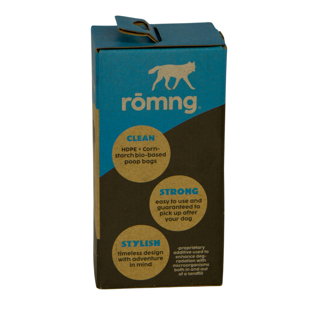 bio-based dog waste bags + bamboo dispenser