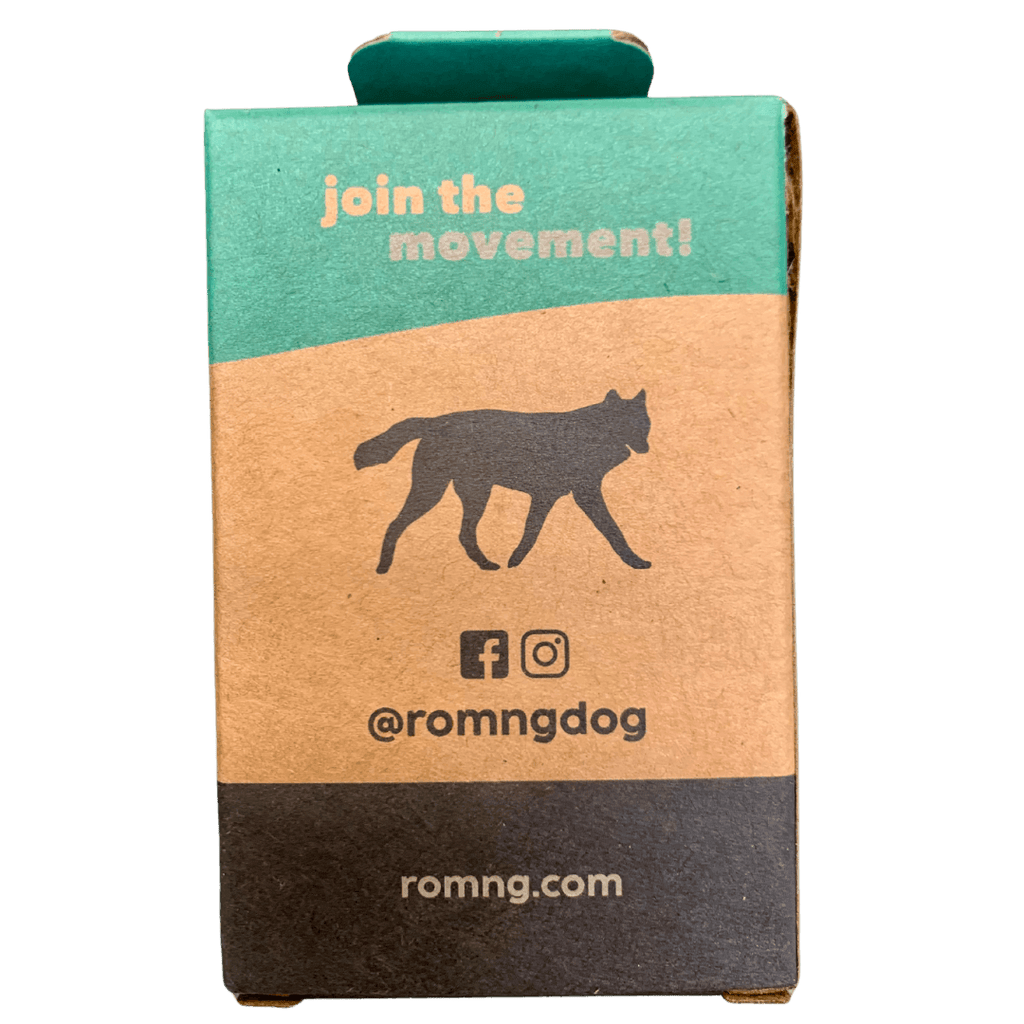 compostable plant-based dog waste bags + bamboo dispenser