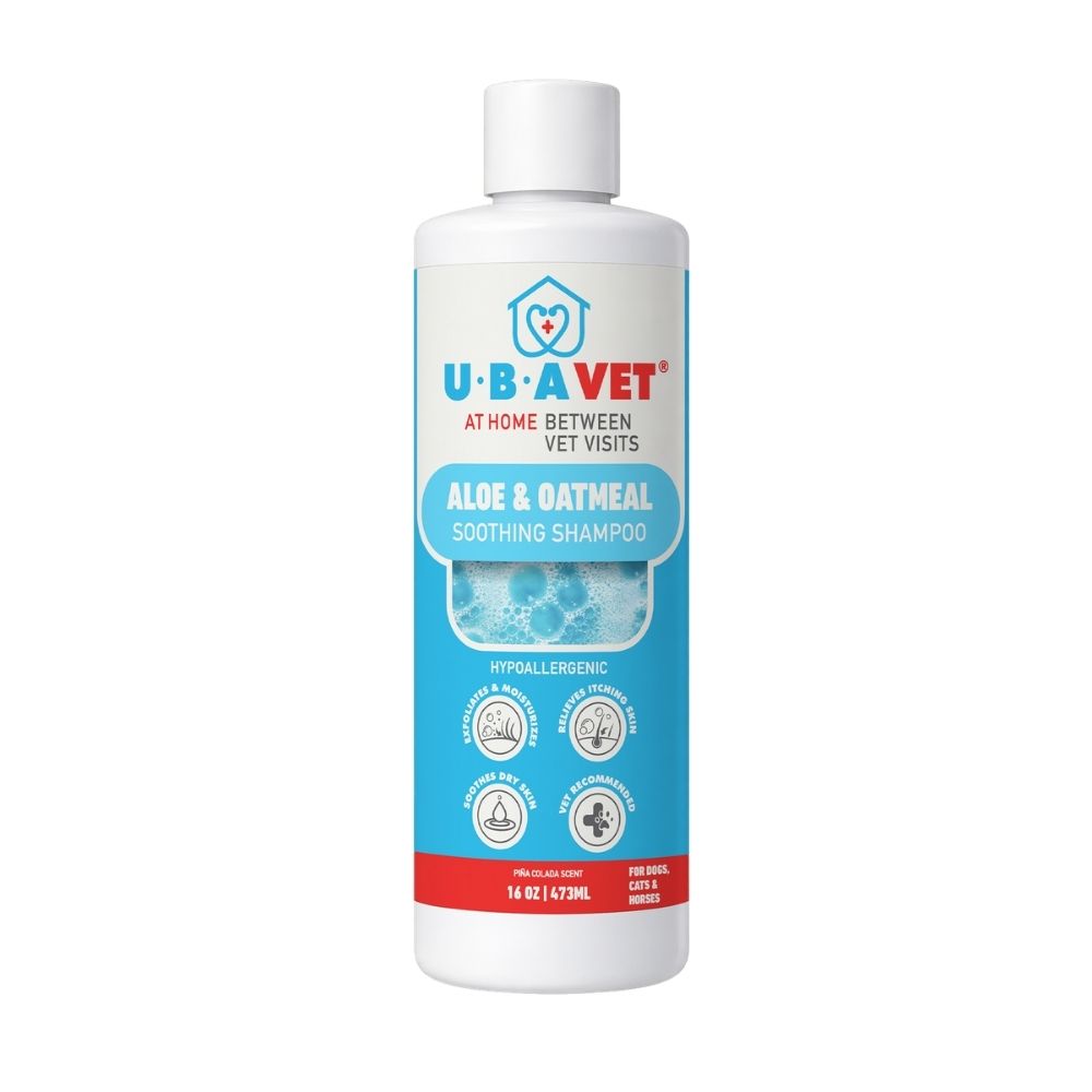 UBAVET Aloe & Oatmeal Shampoo | Gentle Cleanser for Sensitive Skin, 16.9oz