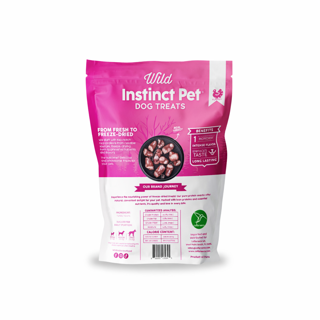 Freeze-Dried Turkey Heart Dog Treats | 100% Real Turkey, Single-Ingredient – Wild Instinct